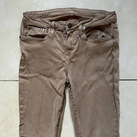 Helmut Lang Tan Light Brown Skinny Jeans USA Made Size 28 - Picture 2 of 10